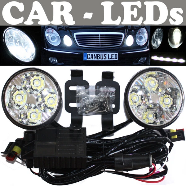 LED Tagfahrlicht rund für Audi A1 A2 A3 A4 A5 A6 A7 A8 Q3 Q5 Q7 TT S3 S4 SQ5 - Bild 1 von 1