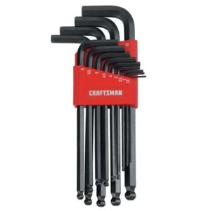Craftsman Assorted Metric Long and Short Arm Ball End Hex Key Set 13 pc - Picture 1 of 2
