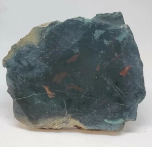 157gr NATURAL Rough GREEN JASPER (Blood Stone) SLICE Agate - Picture 1 of 4