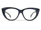 Morgenthal Frederics 621 Judy Eyeglasses Frames Black Blue Cat Eye 52-15-135