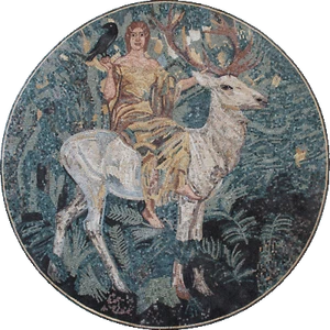 Mosaico de mármol de 59" Goddess Princess - Imagen 1 de 1