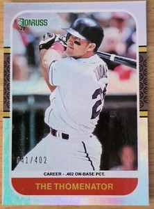 2021 Donruss Career Stat Line Retro 1987 Jim Thome #216 The Thomenator /402