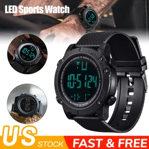 Men Wristwatch Waterproof Digital Sports Watch Military Tactical LED Backlight - Picture 1 of 12