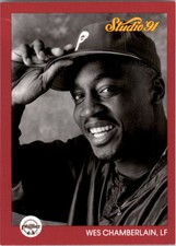 1991 Studio Philadelphia Phillies Baseball Card #211 Wes Chamberlain Rookie