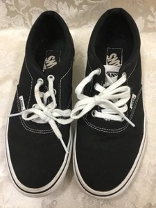 Vans Off the Wall Black & White Tennis Shoes W 7.5 skater girl sk8 school low - Picture 1 of 7