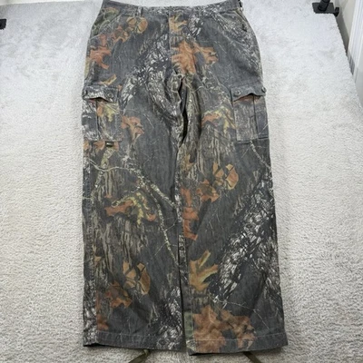 Calça camuflada vintage Mossy Oak masculina grande x32 carga caça ao ar livre Y2K grunge - Imagem 1 de 4