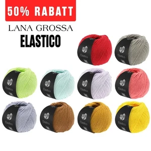 50g Lana Grossa Elastico | 96% Baumwolle 4% Polyester | Stretchanteil, stricken - Picture 1 of 11