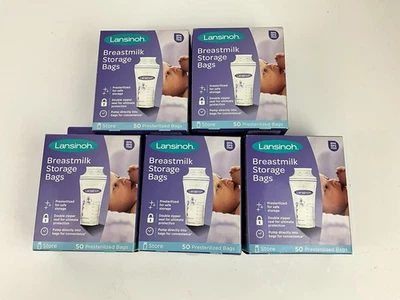 5 bolsas de almacenamiento de leche materna Lansinoh 150 bolsas preesterilizadas en total | 50 unidades Ea Foto 1 de 4