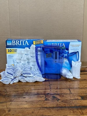 Brita Pitcher Replacement Filters 8 Pack + On Tap Faucet System & Carafe - Image 1 of 4