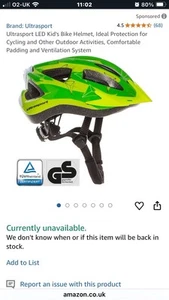 Ultra sport Led Kids Bike Helmet - Picture 1 of 11
