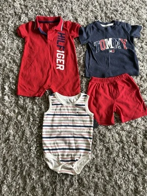 Tommy Hilfiger Baby Boy Romper/T-Shirt&Shorts/Bodysuit Lot of 4 18M - Image 1 of 2