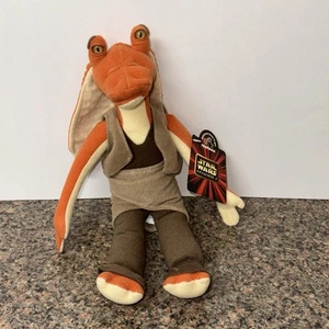 NWT Star Wars Jar Jar Binks Plush Stuffed Animal Toy Applause Vintage 13” 1990 - Picture 1 of 5