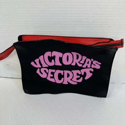 Victoria’s Secret 黑色化妆盒粉色“Victoria’s Secret”标志 - 仅包。 — 第 1/4 张图片