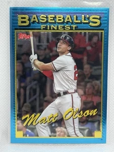 2024 Topps Finest Baseball’s Finest Refractor Matt Olson #93-6 Atlanta Braves  - Picture 1 of 2