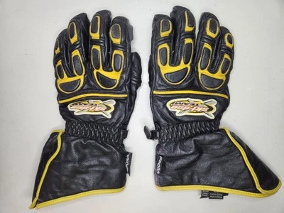 Перчатки для снегохода Ski-Doo Team BRP M средние кожаные черные/желтые - б/у - Изображение 1 из 4