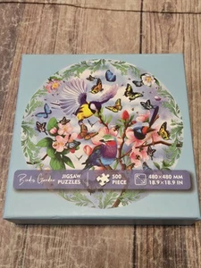 Birds Garden Round 500 Piece Jigsaw Puzzle - Picture 1 of 3