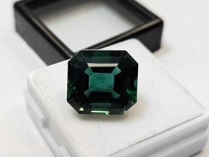 Glänzender grüner Turmalin Asscher-Schliff 8-10 kt EGL zertifiziert loser Edelstein - Bild 1 von 9