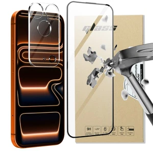 [1+1 Pack] For iPhone 17 Pro Max Tempered Glass Screen Protector and Lens Cover - Picture 1 of 19