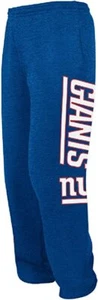 New York Giants Blue Critical Victory VIII Open Bottom Sweatpants By Majestic - Picture 1 of 1