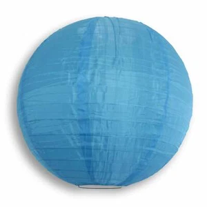 12" Sky Blue Nylon Lantern, Even Ribbing, Durable, Hanging Decoration - Picture 1 of 3