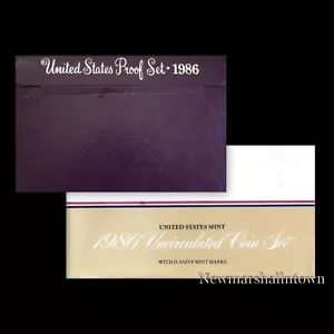 1986 P+D+S Mint Proof Set ~ Kennedy Washington Roosevelt Jefferson Lincoln - Picture 1 of 3