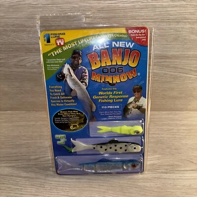 Banjo Minnow #006 110 Piece Fishing System Lures As Seen On TV New In Sealed Pk