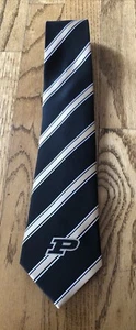Purdue Boilermakers Tie - Black Gold Stripe - Eagles Wings Woven Logo - Picture 1 of 5