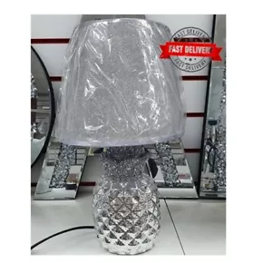 Stunning Silver Crushed Diamond Pineapple Lamp Glitter Romany Sparkly Gift - Picture 1 of 2