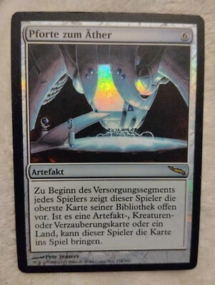 MTG GATE TO THE AETHER (Pforte zum Äther) GERMAN FOIL PLAYED Mirrodin 2003 WOTC - Image 1 of 4