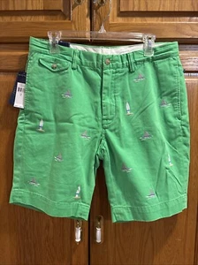 NWT POLO RALPH LAUREN Short Bedford Chino Classic Fit Green Toucan ~ Sz 32 - Picture 1 of 9