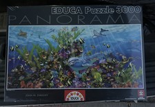 Educa 3000-teiliges Puzzle Panorama Ozean Weltraum Dolpin unter dem Meer Neu