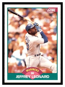 1989 Score Rookie & Traded #7T JEFFREY LEONARD Seattle Mariners ~B2A