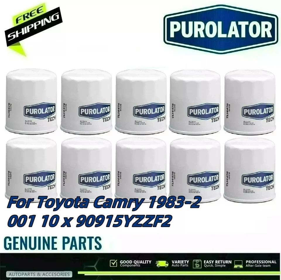 10 filtros de aceite PUROLATOR para: Toyota Camry 1983-2001 10 x 90915YZZF2 Foto 1 de 4