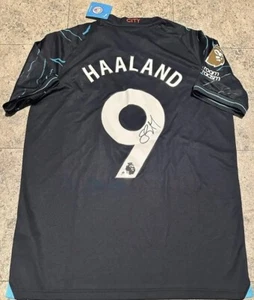 Camiseta de fútbol firmada por Erling Haalan autografiada Manchester United Puma Drycell L - Imagen 1 de 6