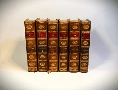 Massillon Jean-Baptiste Sermons de M. MASSILLON Evêque de Clermont 1782 reliure - Photo 1/4