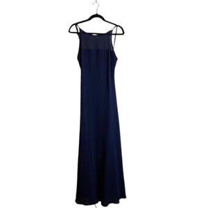 Alfred Sung Women's Navy Maxi Slip Dress - Picture 1 of 6