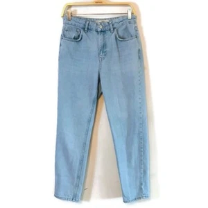TopShop Jeans Moto Mom 100% Cotone Jeans a Vita Alta Leggero Taglia 28 6 - Foto 1 di 7