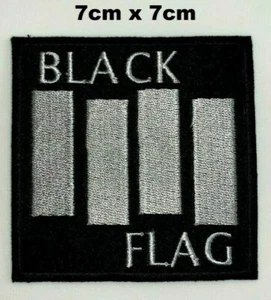 Black Flag Hard Punk Rock Music Iron Sew on Embroidered Patch Jacket Jeans - Picture 1 of 1