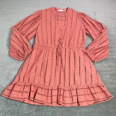 Vestido Anthropologie Forever That Girl Mujer M Rosa Ojales Crochet Mini Cottage Foto 1 de 4