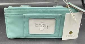 CARTERA CARTERA TARJETA CRÉDITO TURQUESA KATE LANDRY - Imagen 1 de 4