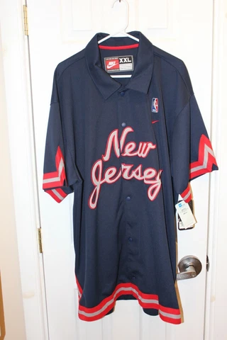 1977 New Jersey Nets snap-down shooting / warm-up jacket (NWT) - adult XXL Cover
