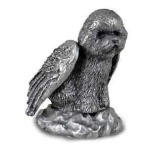 Tiny Ones Pewter Angel Bichon Frise Dog Figurine Statue Memorial 2" Tall - Picture 1 of 3