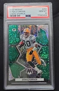 2022 Panini Mosaic Green Sparkle Donald Driver SUPER RARE Packers PSA 10 Pop 1 - Picture 1 of 2