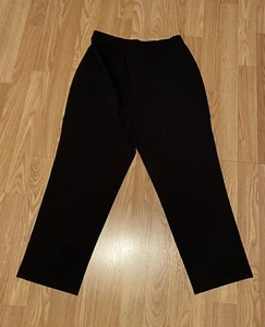 Isaac Mizrahi Live Women's Sz 10P Black Cotton Blend Straight Leg Pants SB3 - Picture 1 of 6