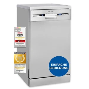 Exquisit Geschirrspüler Stand Spülmaschine 45 cm ECO-Modus GSP59309-030E silber - Bild 1 von 9