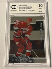 Sandis Ozolinsh 2001-02 BAP signature series Beckett Promos #163 BCCG GEM MT 10