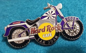 SAN JUAN PUERTO RICO PURPLE STARBURST MOTOR CYCLE BIKE NIGHT Hard Rock Cafe PIN - Picture 1 of 1