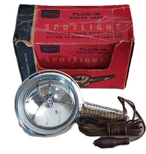 SEARS: Foco de mano de haz sellado enchufable vintage 12 voltios #285534 ¡FUNCIONA! - Imagen 1 de 8