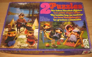 Monchichi (Monchitchi) FX Schmid Vintage Puzzle Set Jigsaw 2x48 Teile 34x 22 cm - Picture 1 of 12