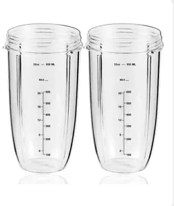 Replacement Parts 32oz Blender Cups (2 Packs) NutriBullet 600w/900w Blender - Picture 1 of 5
